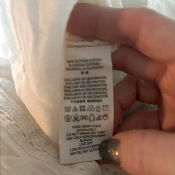 Free People EUC white embroidered lace inset dress size small - Picture 5 of 5